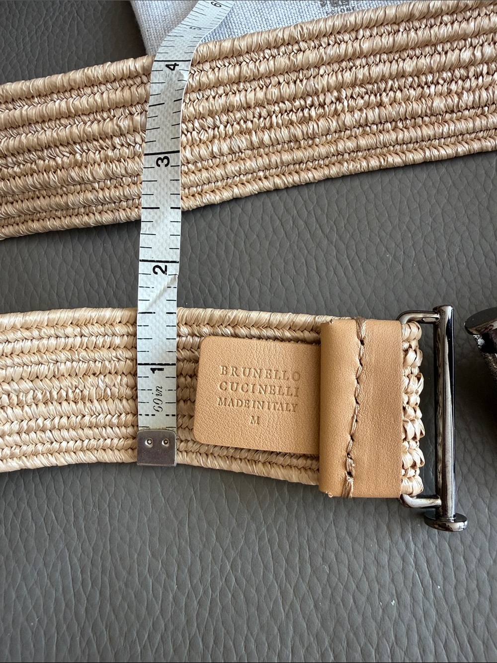 NEW Auth Brunello Cucinelli BELT sz M w/dust bag Made in Italy 29.5”/75 cm - Picture 10 of 10